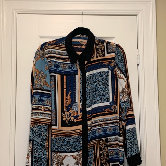 Unique Mediterranean inspired long sleeve shirt. - Picture 1 of 1